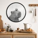 Poster Capybara Matin Café - Korenkova - Rond