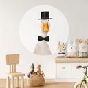 Sticker mural Gentleman Oie avec chapeau haut-de-forme - Korenkova - Rond