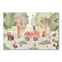 Wanddecoratie Dieren Brandweer in het Bos - Oliver Robins - Alu-Dibond