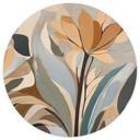 Fotobehang Emil's Bloom - Abstracte Bloemen - Sir Edward x Grigory Gladarev - Rond