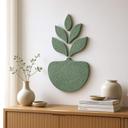 Decori in feltro - Foglie nel vaso con funzione acustica