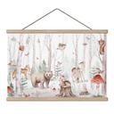 Kinderkamer Textielposter Bosdieren in de herfst - Kvilis