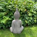 Statuette Bouddha Thai en pierre artificielle gris - 29x18x45 cm