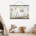 Kinderkamer Textielposter Ballonvaart van de dierenvrienden - Kvilis