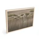 Houten Wanddecoratie lotusbloemen met zwaan in het water in grijs - Ms Tiff