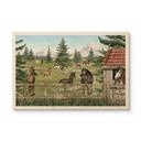 Houten Wanddecoratie Paardenwei in het Natuurpark - Oliver Robins