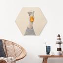 Tableau sur bois Oie Marin Hexagone - Korenkova