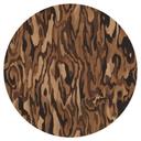 Sticker Mural Ettore Walnut - Veinage de Bois Abstrait - Sir Edward x Grigory Gladarev - Rond