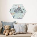 Hexagon Wanddecoratie Maritiem Kustmotief met Vuurtoren - Oliver Robins - Alu-Dibond