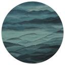 Fotobehang Roerich Hills - Blauw Berglandschap - Sir Edward x Grigory Gladarev - Rond