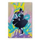 Acrylglasbild Ballerina mit Football Graffiti - Habib - 30x45 cm