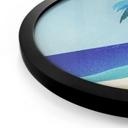 Poster Vakantiestrand met palmboom - Rivers - Rond