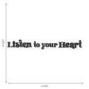 MDF-träbokstäver Listen to your Heart