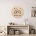 Houten Wanddecoratie Everyone is welcome here - KsanaKalpa - Rond
