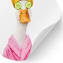 Sticker mural Canard Spa Amusant au Masque de Concombre Rond - Korenkova
