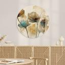 Stampa su vetro Fiori di papavero essiccati in stile vintage - Treechild - Tondo