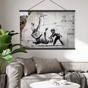 Textielposter - Kleine judoka - Banksy