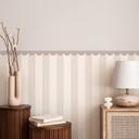 Wandpanelen Wandbekleding zelfklevend beige gestreept met rand