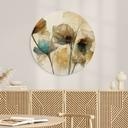 Tableau Fleurs de coquelicot séchées au look vintage - Treechild - Alu-Dibond - Rond
