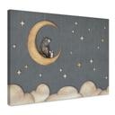 Stampa su tela Lepre e Orso sulla Luna - Oliver Robins