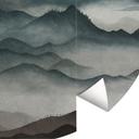 Fotobehang Roerich Light - Nevelig Berglandschap - Sir Edward x Grigory Gladarev - Rond