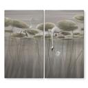Afdekplaat lotusbloemen met zwaan in water in grijs - Ms Tiff