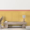 Sticker mural frise ondulée corail