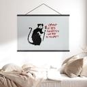 Textielposter - Out Of Bed - Banksy