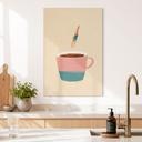 Tableau Plongeon dans le café - Rivers - Alu-Dibond
