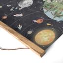 Textielposter Zonnestelsel met planeten en de aarde - Ms Tiff