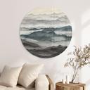 Stampa su Vetro Roerich Light - Paesaggio Montano Nebbioso - Sir Edward x Grigory Gladarev - Rotondo