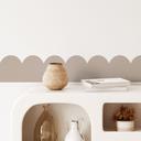 Sticker mural frise ondulée taupe