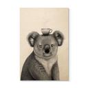 Tableau sur bois Koala avec café - Korenkova