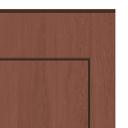 Wandpanelen Wandbekleding roestbruin met houtnerf met kader