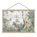 Textielposter Jungledieren op een grote safari - Ms Tiff