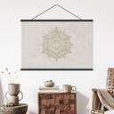 Textielposter Boho-ornament in linnenlook - Bloomery Decor