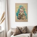 Houten Wanddecoratie Stilte Toont Intelligentie Pop Art - Habib