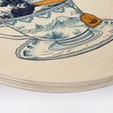 Houten Wanddecoratie Grote Golf-thee in Hokusai-stijl - Trinidad - Rond