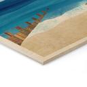 Houten Wanddecoratie Zomerstrand met hond aan zee - Rivers