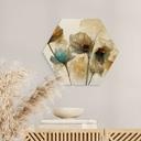 Hexagon Tableau Fleurs de coquelicot séchées au look vintage - Treechild - Alu-Dibond