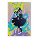 Wandbild Ballerina mit Football Graffiti - Habib - Alu-Dibond - 30x45 cm