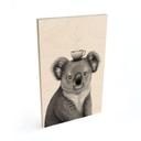 Tableau sur bois Koala avec café - Korenkova