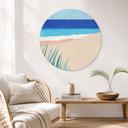 Wanddecoratie Oostzee met duingras - Rivers - Alu-Dibond Rond