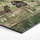 Hexagon Wanddecoratie Paardenwei in het Natuurpark - Oliver Robins - Alu-Dibond