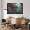 Canvasbillede, Hængende blåregnblomster