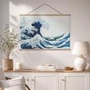 Textielposter - De grote golf - Hokusai