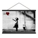 Textielposter - Meisje met ballon - Banksy