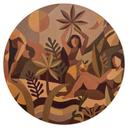 Sticker mural Amber Flora - Femmes dans la forêt tropicale - Sir Edward x Grigory Gladarev - Rond