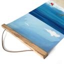 Textielposter Zomerstrand met hond aan zee - Rivers
