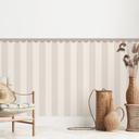 Wandpanelen Wandbekleding zelfklevend beige gestreept met rand